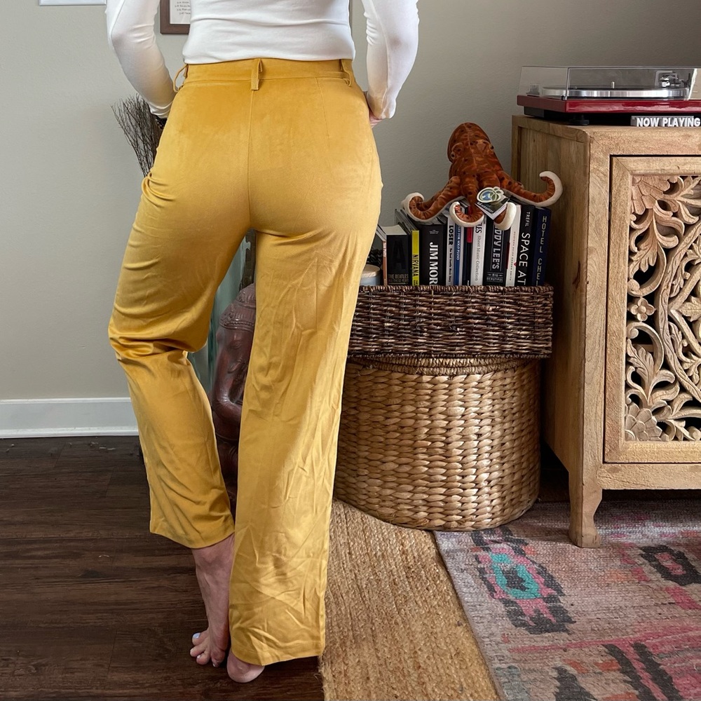 NWT • Cider • Wide Leg Ankle Trouser • Mustard • S